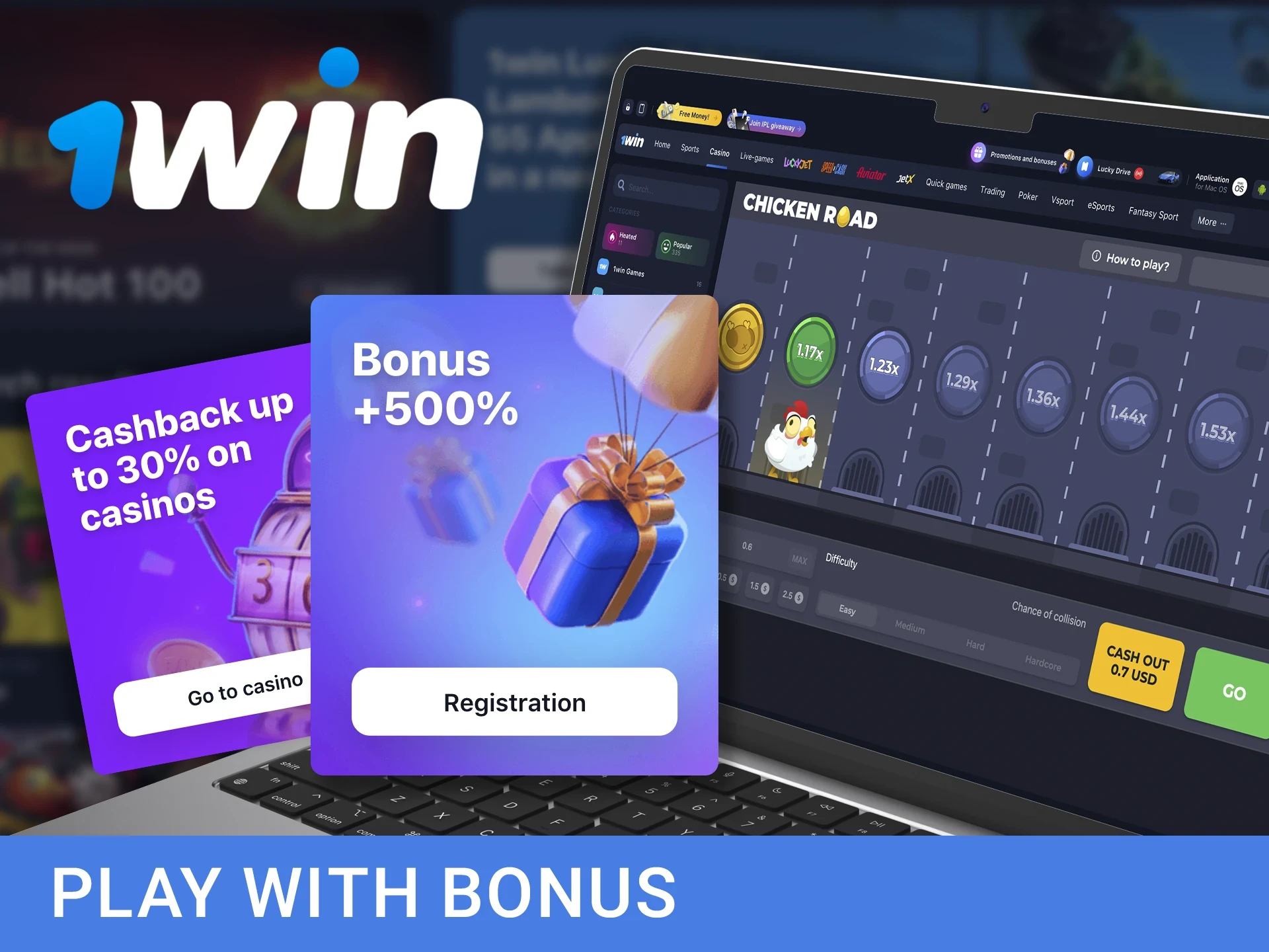 Use bonuses from 1win that will help you succeed in Chicken Road.