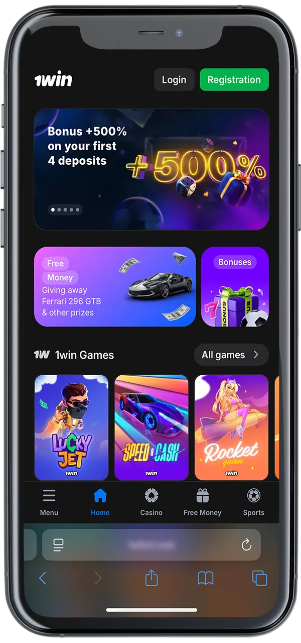 Visit the official 1Win website and download the application to your device.