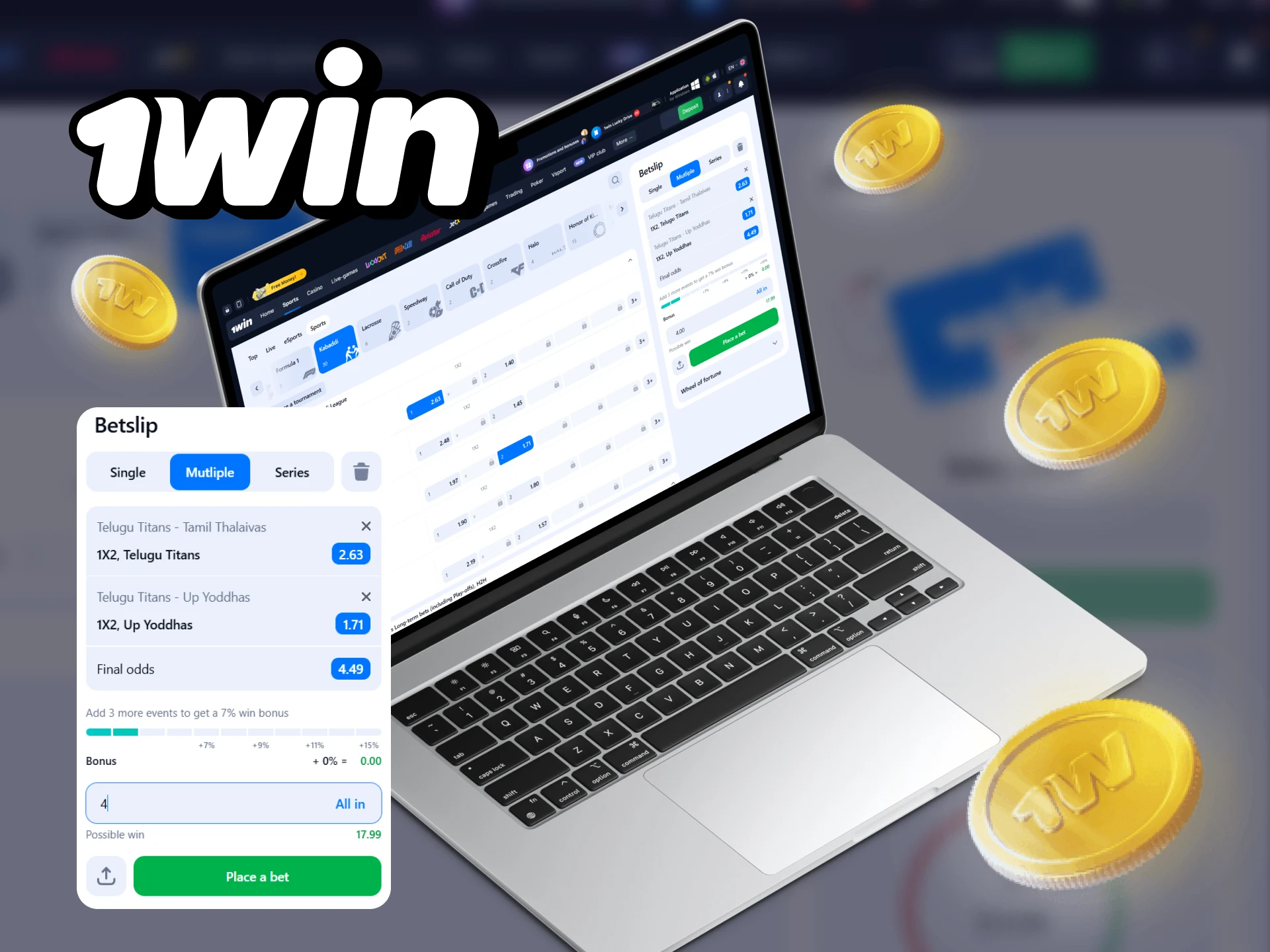 Find out about the kabaddi betting odds available at 1win.